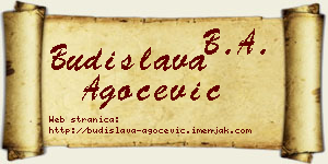 Budislava Agočević vizit kartica